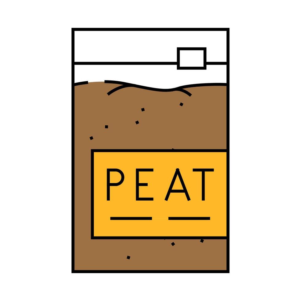sachet bag peat icon color illustration vector