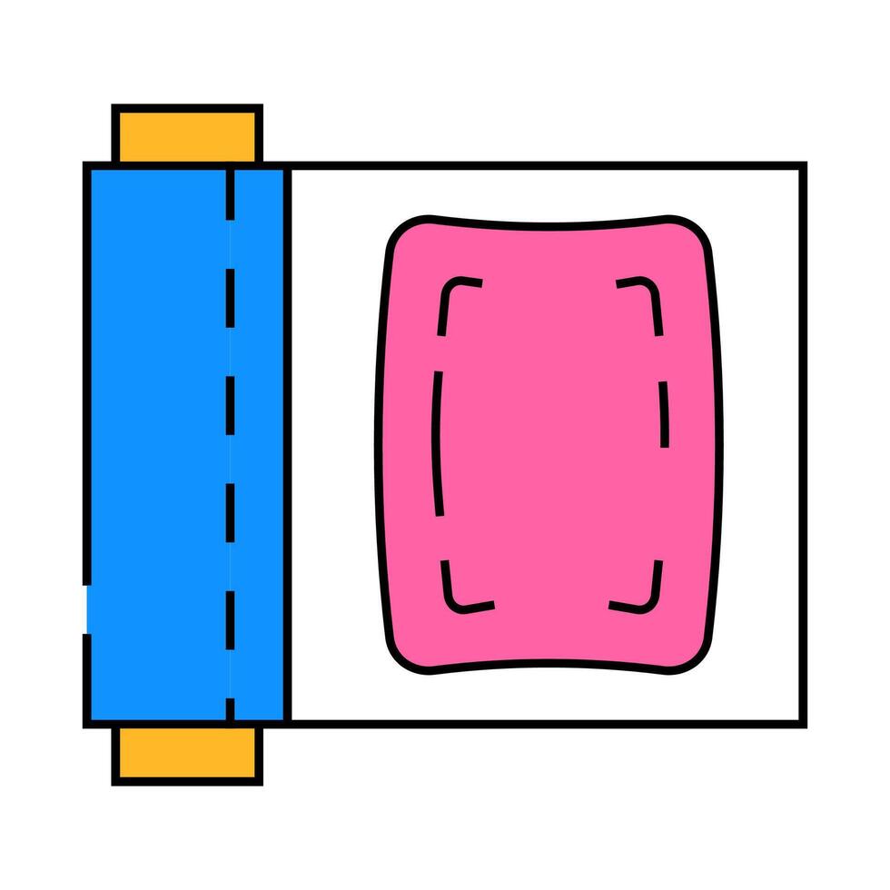cling film plastic icon color illustration vector