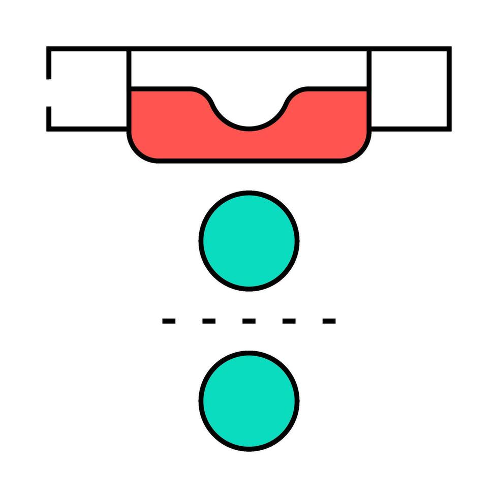 social distance in canteen icon color illustration vector