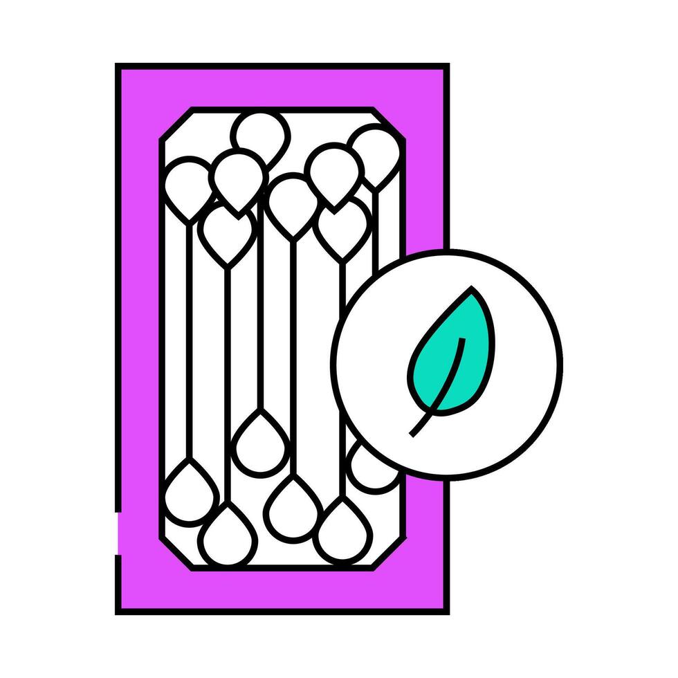 ear sticks zero waste icon color illustration vector