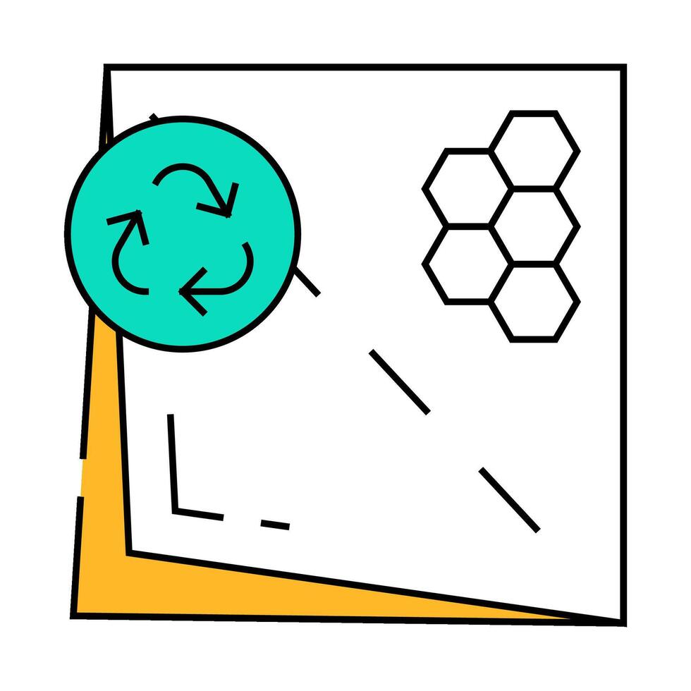 beeswax paper zero waste icon color illustration vector