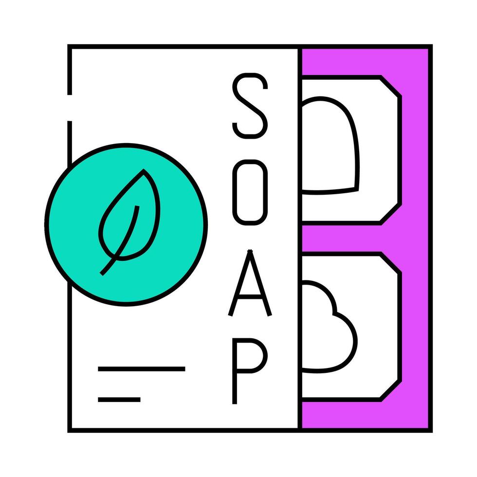 soap zero waste icon color illustration vector