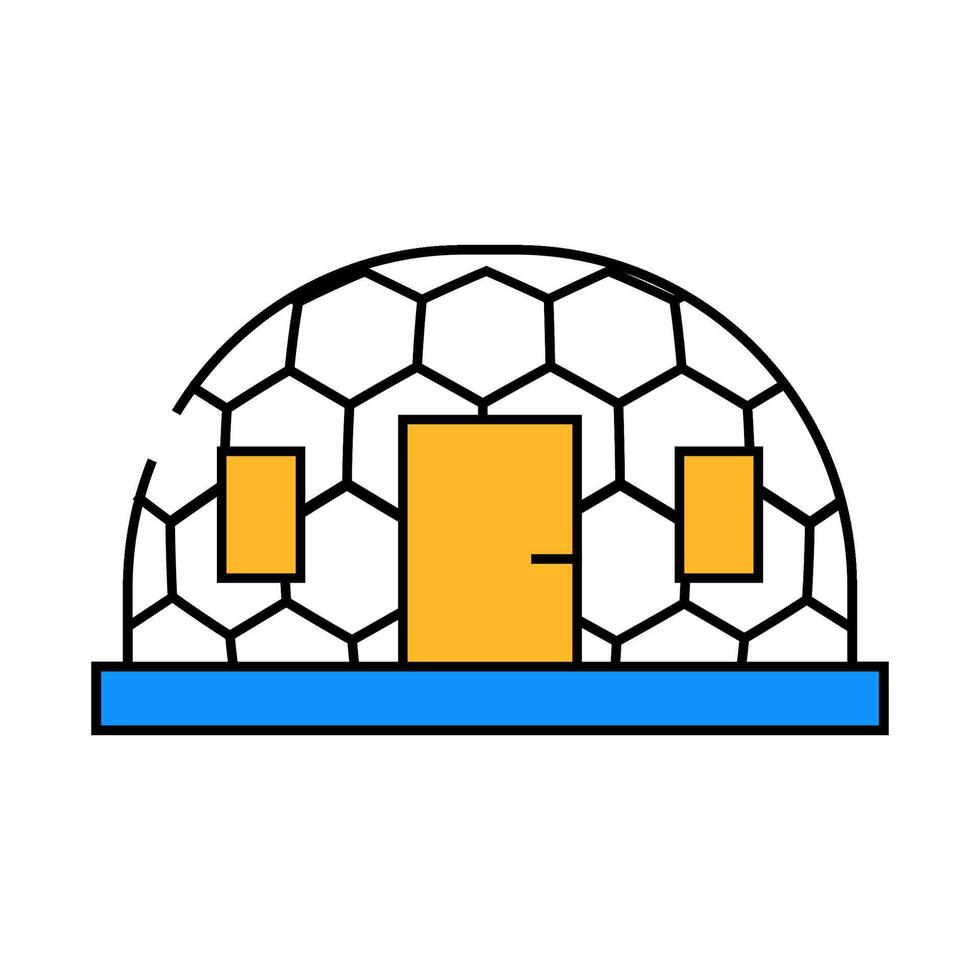 igloo ice house icon color illustration vector