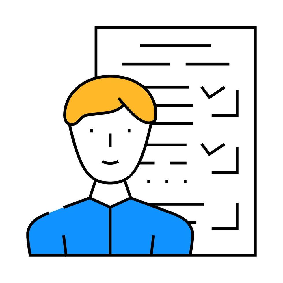 customer questionnaire kyc icon color illustration vector