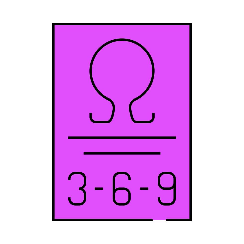 omega 369 nutrition fact icon color illustration vector