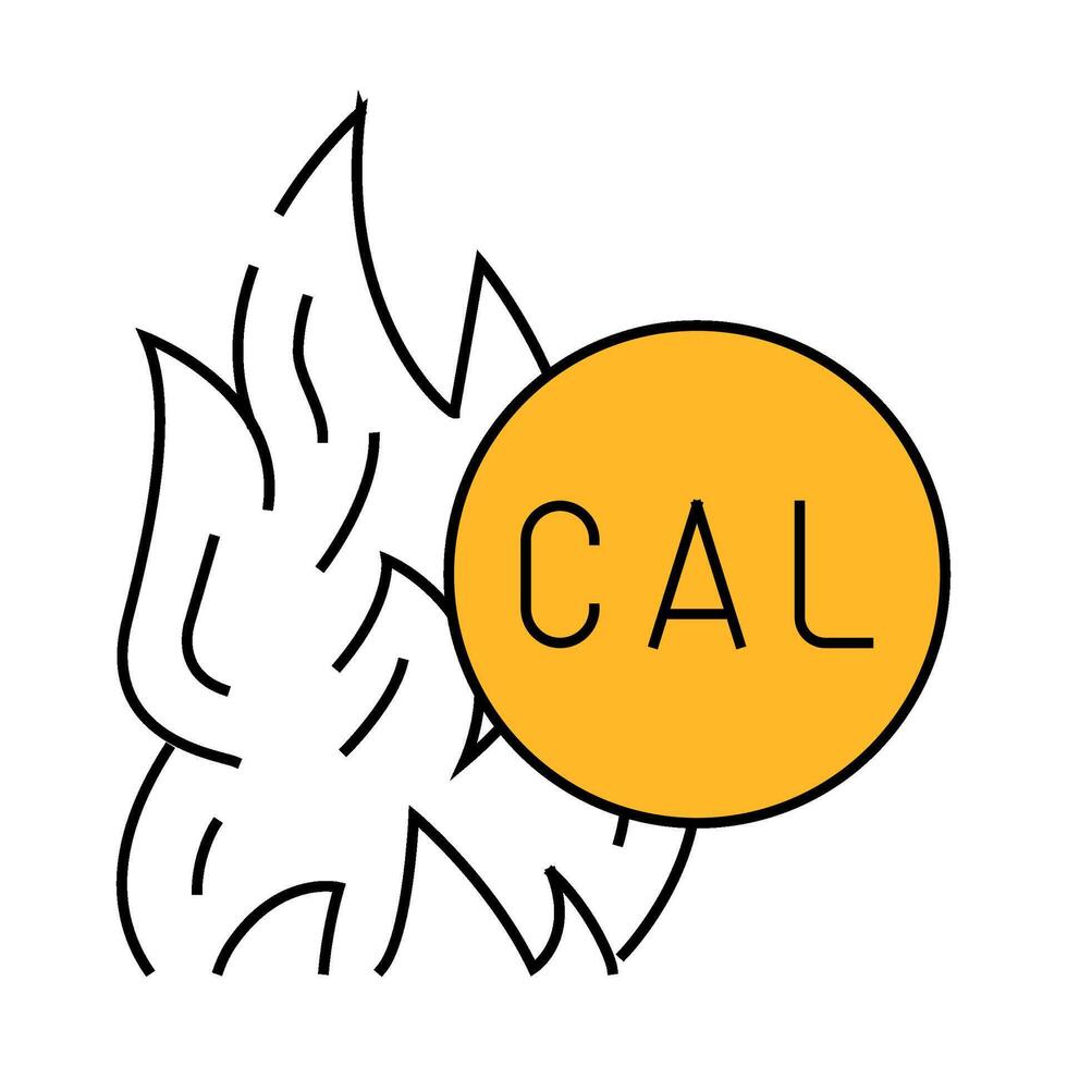 burning calories icon color illustration vector
