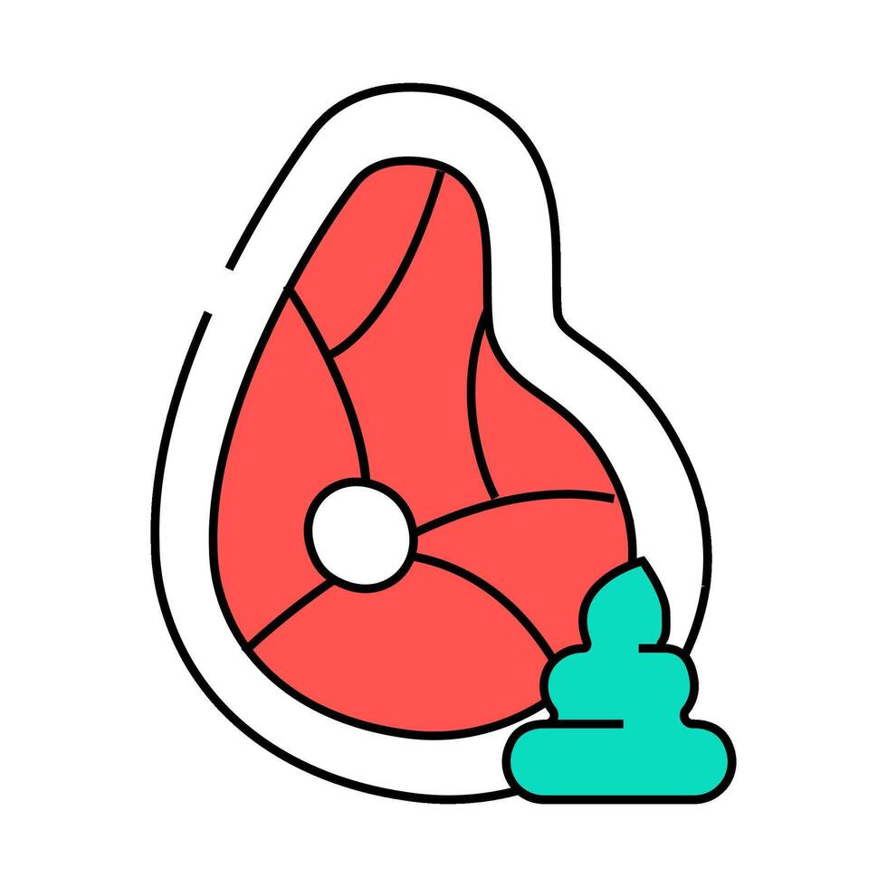 meat wasabi icon color illustration vector