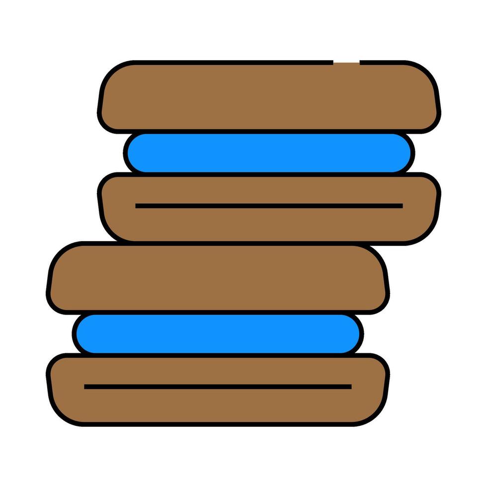cookies dessert icon color illustration vector