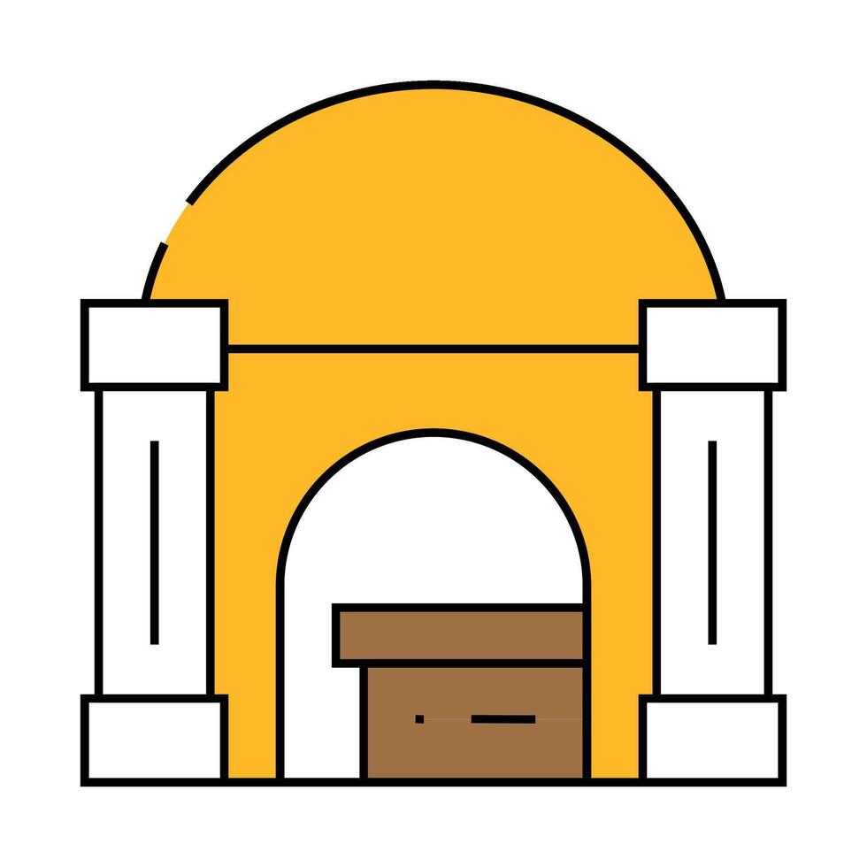funeral crypt icon color illustration vector