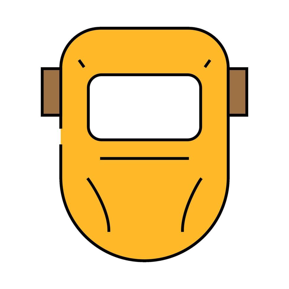 welding helmet icon color illustration vector