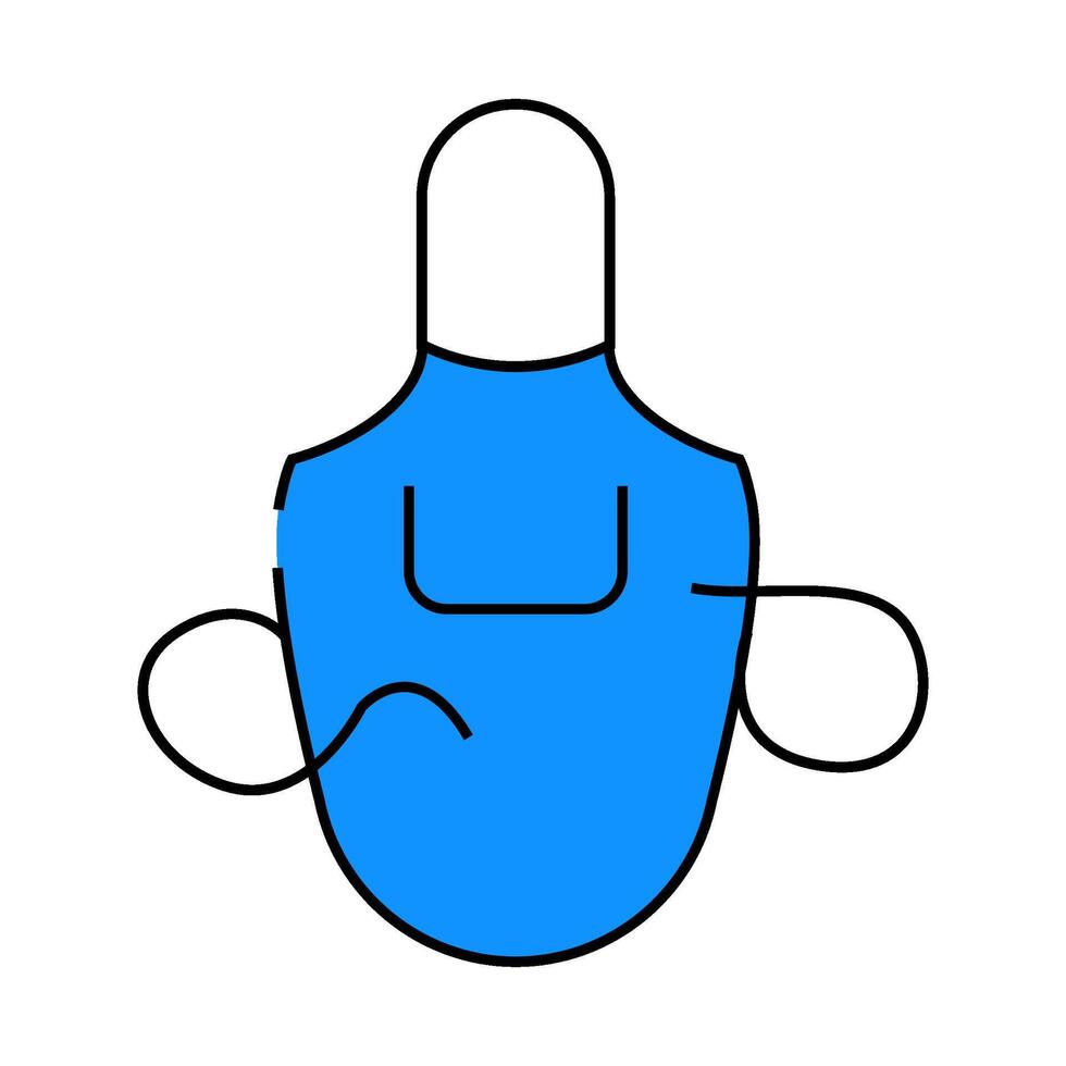 welder apron icon color illustration vector