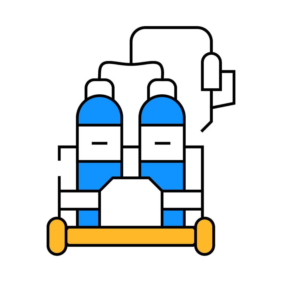 gas welding icon color illustration vector