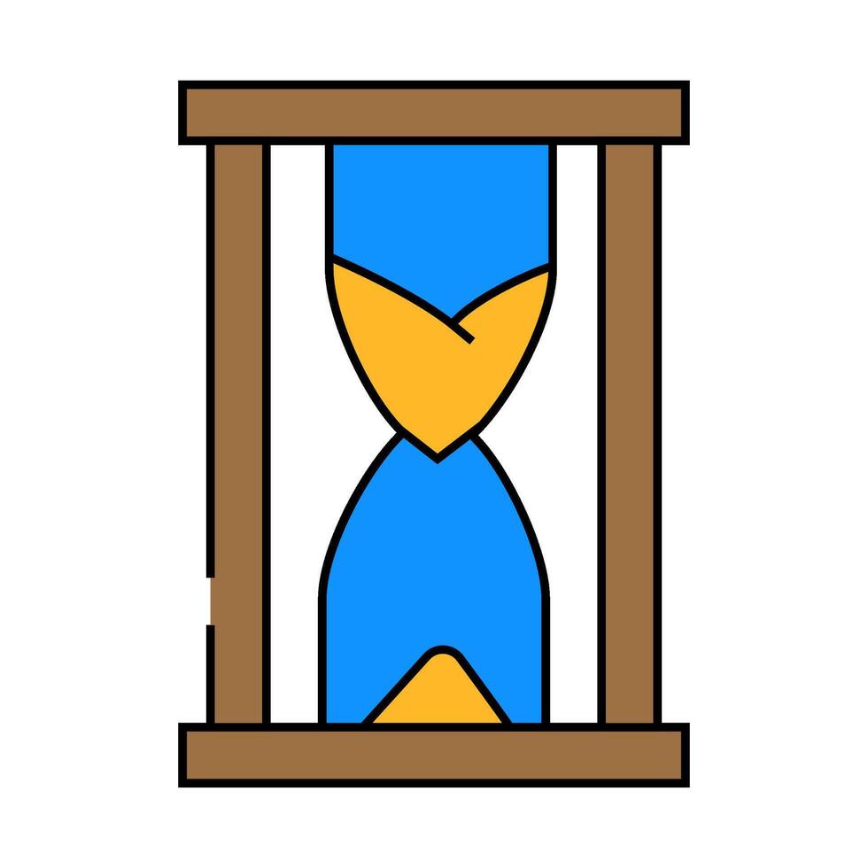 sand clock icon color illustration vector