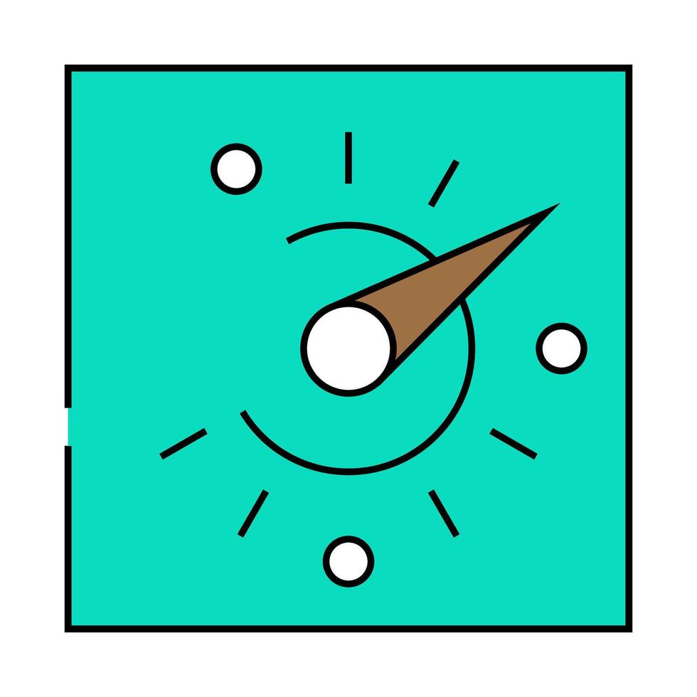 sundial sun clock icon color illustration vector