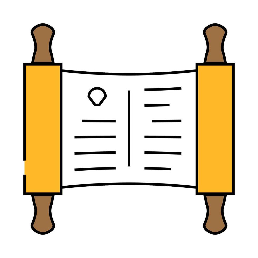 roll fairy tale icon color illustration vector