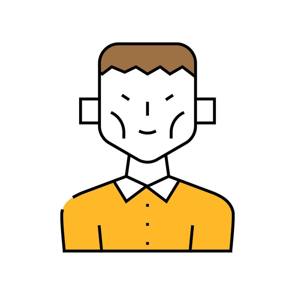 frankenstein fantasy character icon color illustration vector