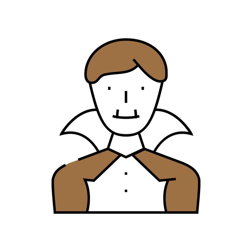 vampire fantasy character icon color illustration vector