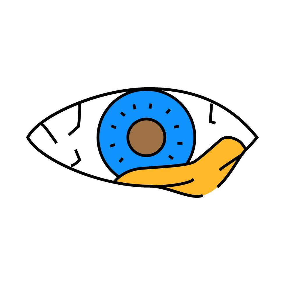 eye infection ophthalmology icon color illustration vector