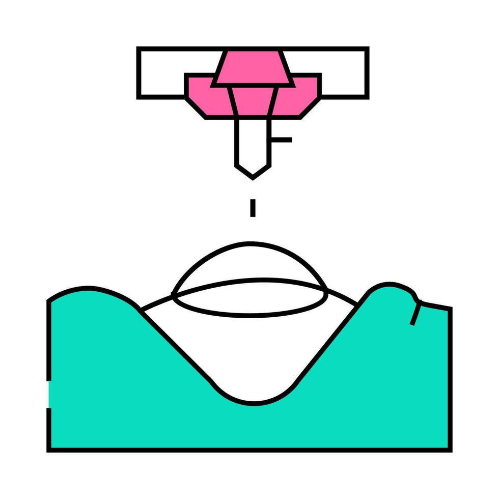 laser correction ophthalmology icon color illustration vector