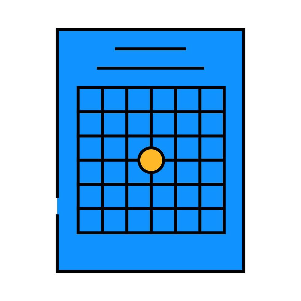 amsler table ophthalmology icon color illustration vector