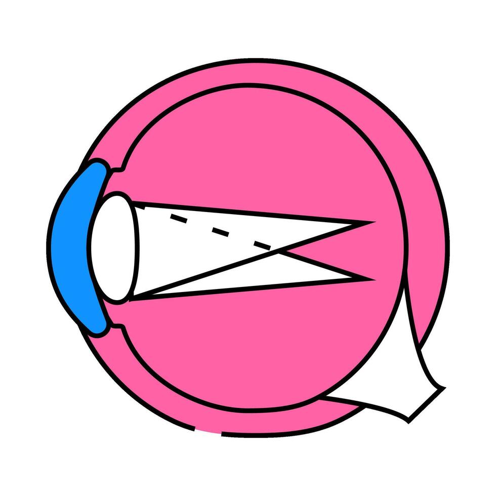 astigmatism ophthalmology icon color illustration vector