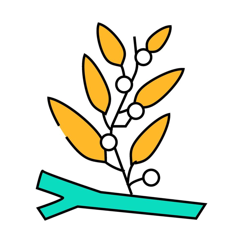 sargassum seaweed icon color illustration vector