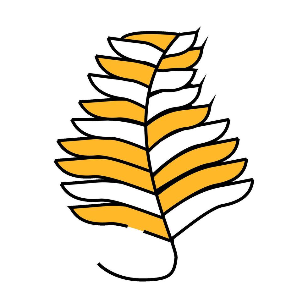 undaria plumose seaweed icon color illustration vector