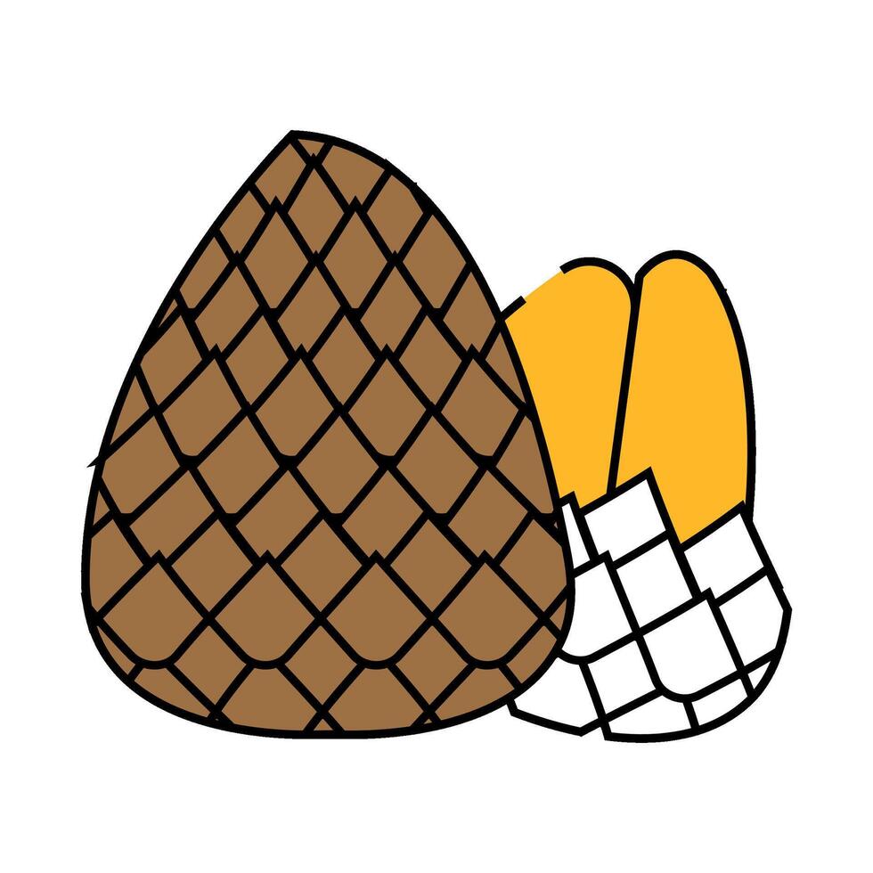 snake fruit icon color illustration vector