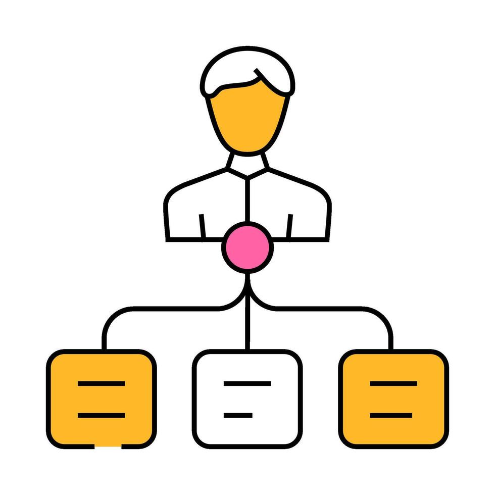 task management icon color illustration vector