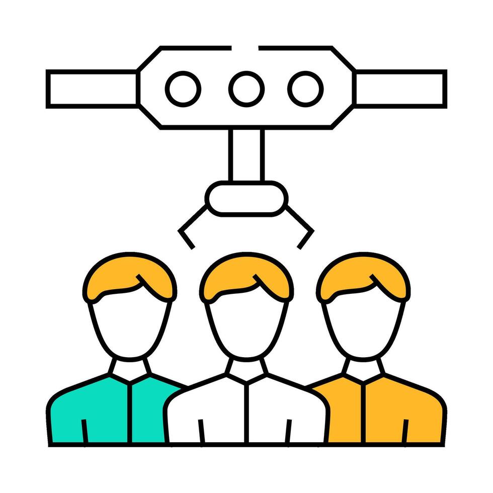 employee selection icon color illustration vector