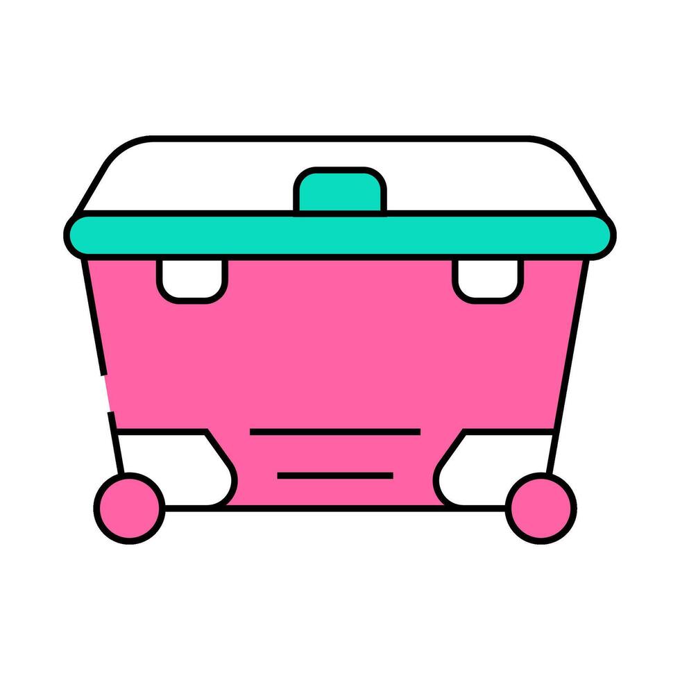 waste container icon color illustration vector