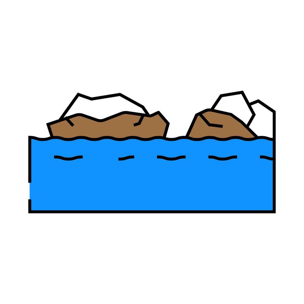 garbage island icon color illustration vector