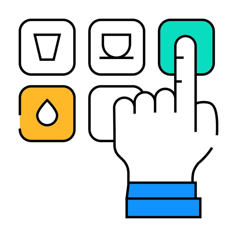 drink choosing icon color illustration vector