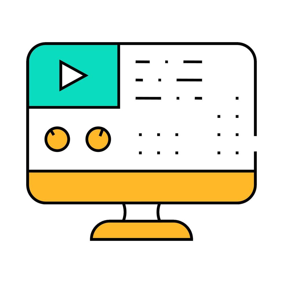 settings conference call icon color illustration vector
