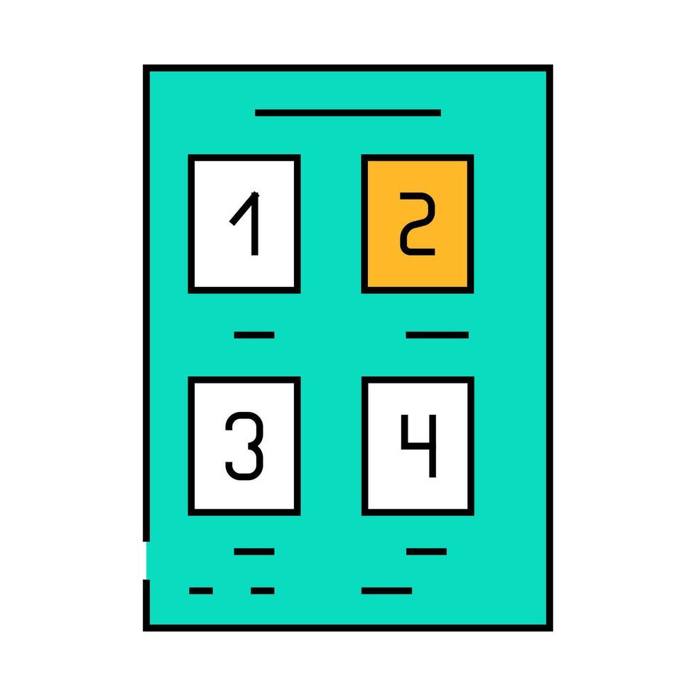 storyboard production icon color illustration vector