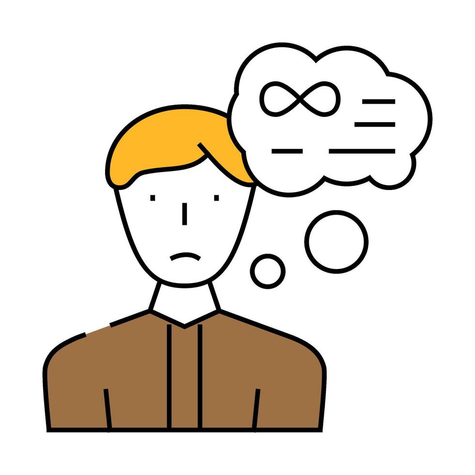 middle ages crisis man icon color illustration vector
