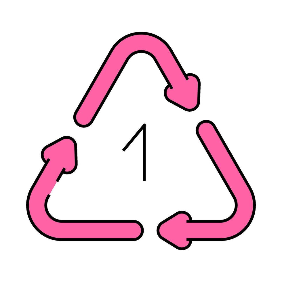 once reusing plastic packaging icon color illustration vector