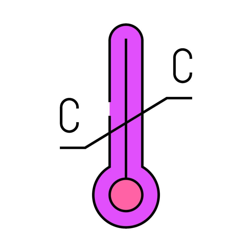 temperature limitation icon color illustration vector