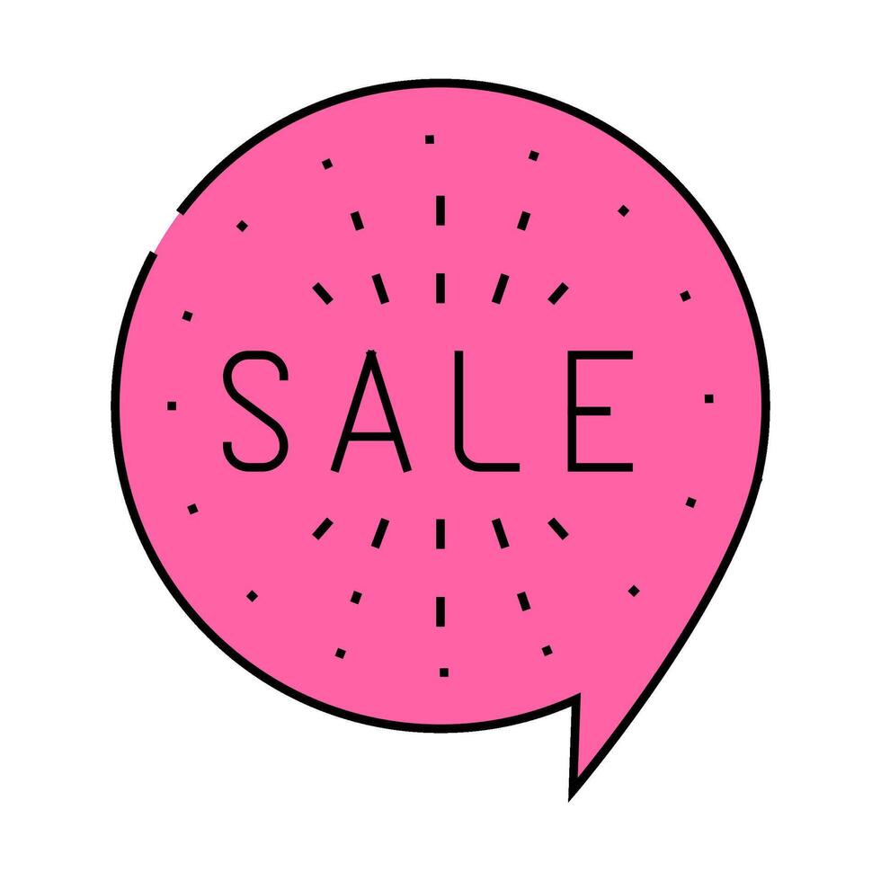 quote sale icon color illustration vector