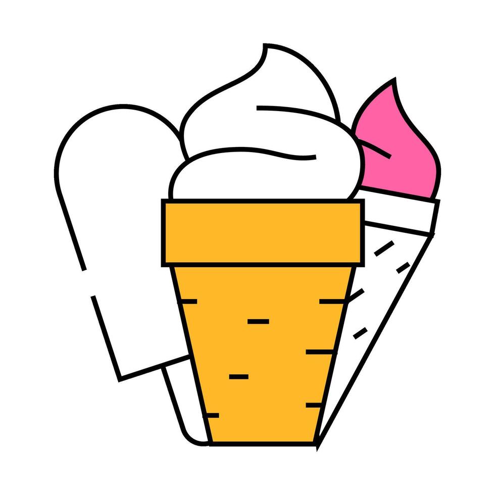 ice cream department icon color illustration vector