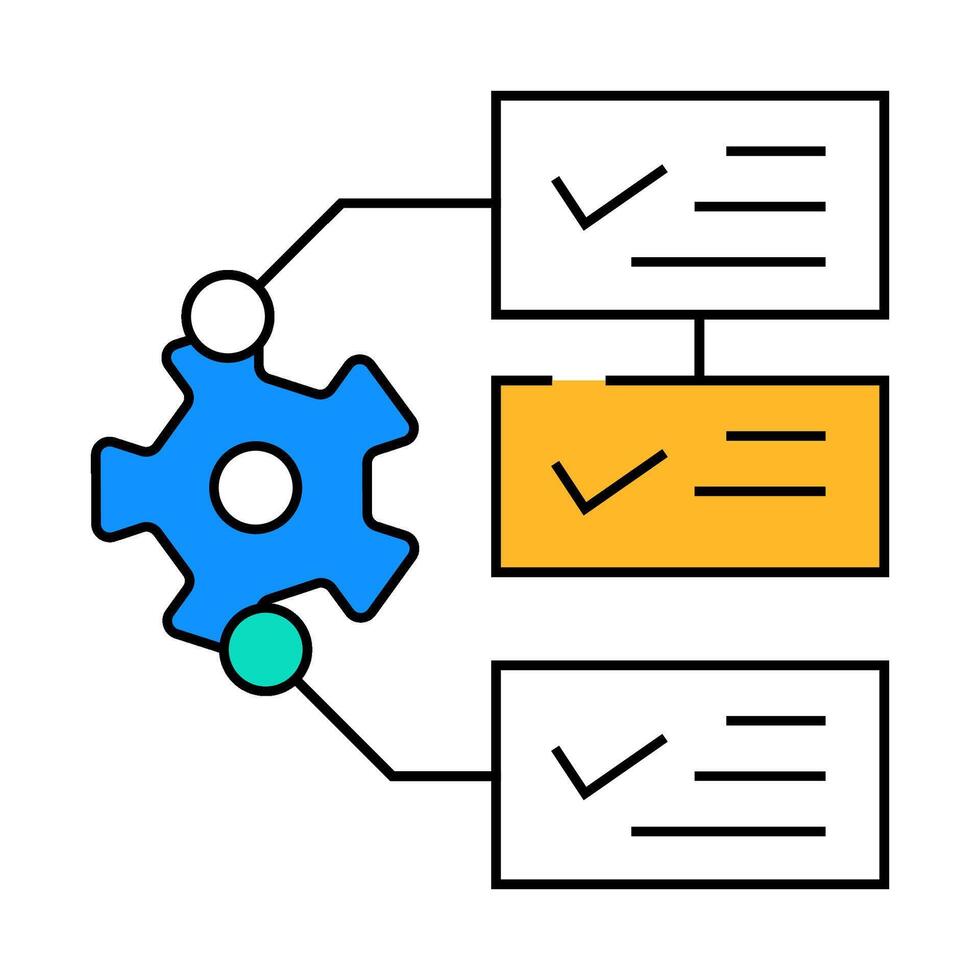 system monitoring icon color illustration vector