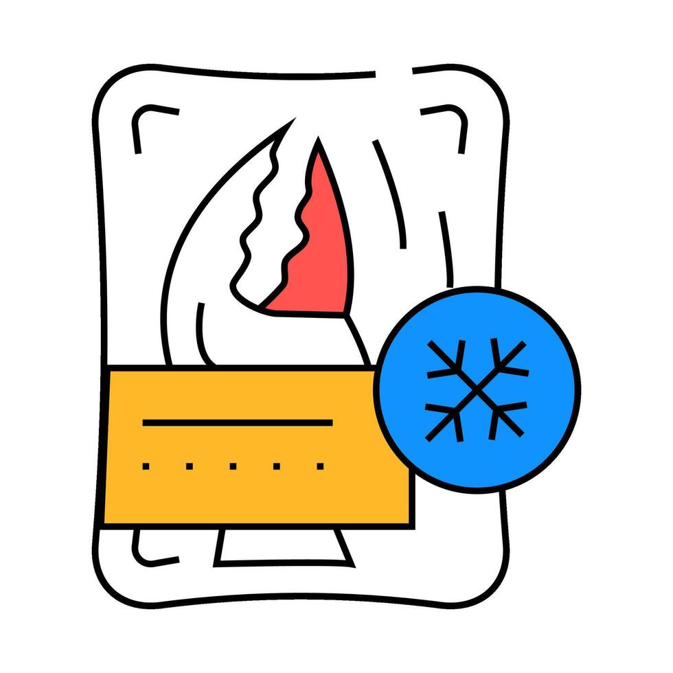 crab frozen seafood icon color illustration vector