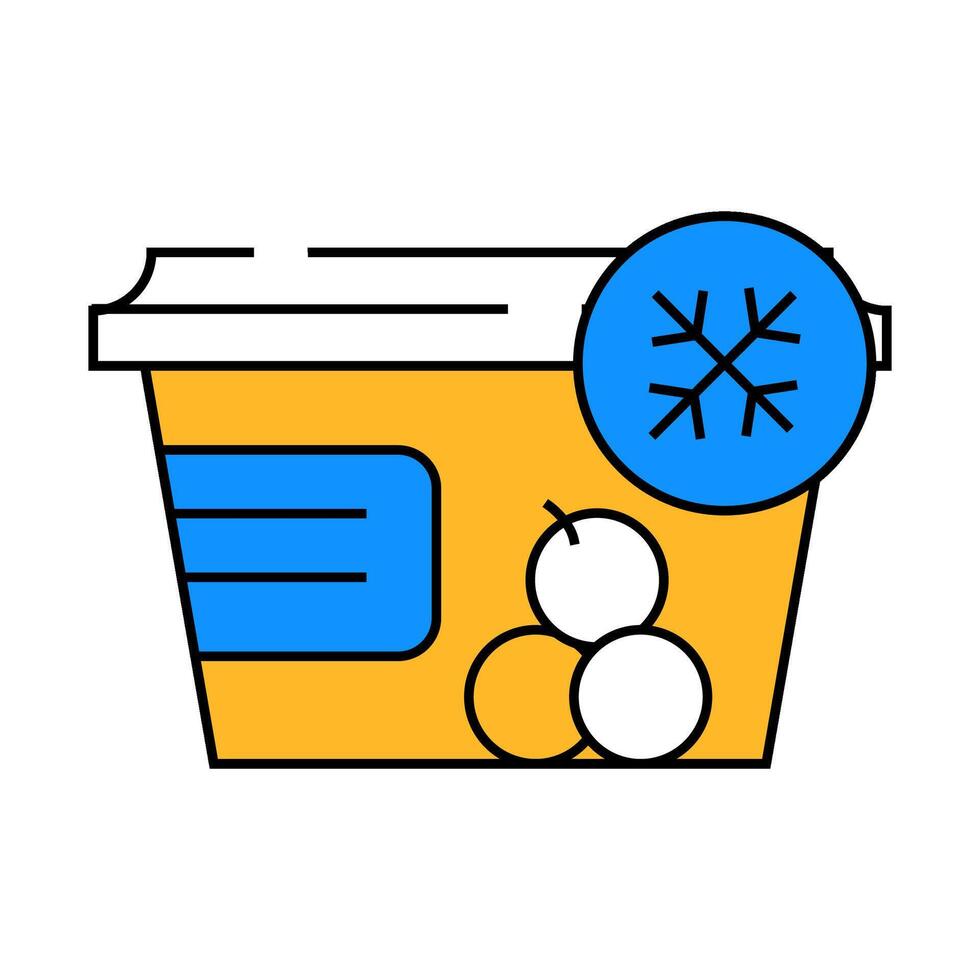 fruit frozen dessert icon color illustration vector