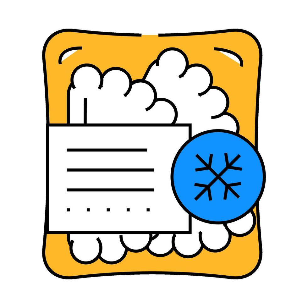 tortilla or flatbread with minced meat frozen food icon color illustration vector