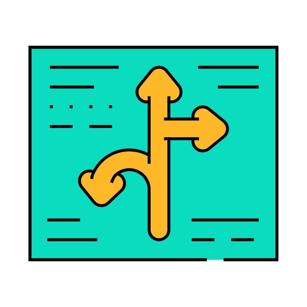 direction globalization icon color illustration vector