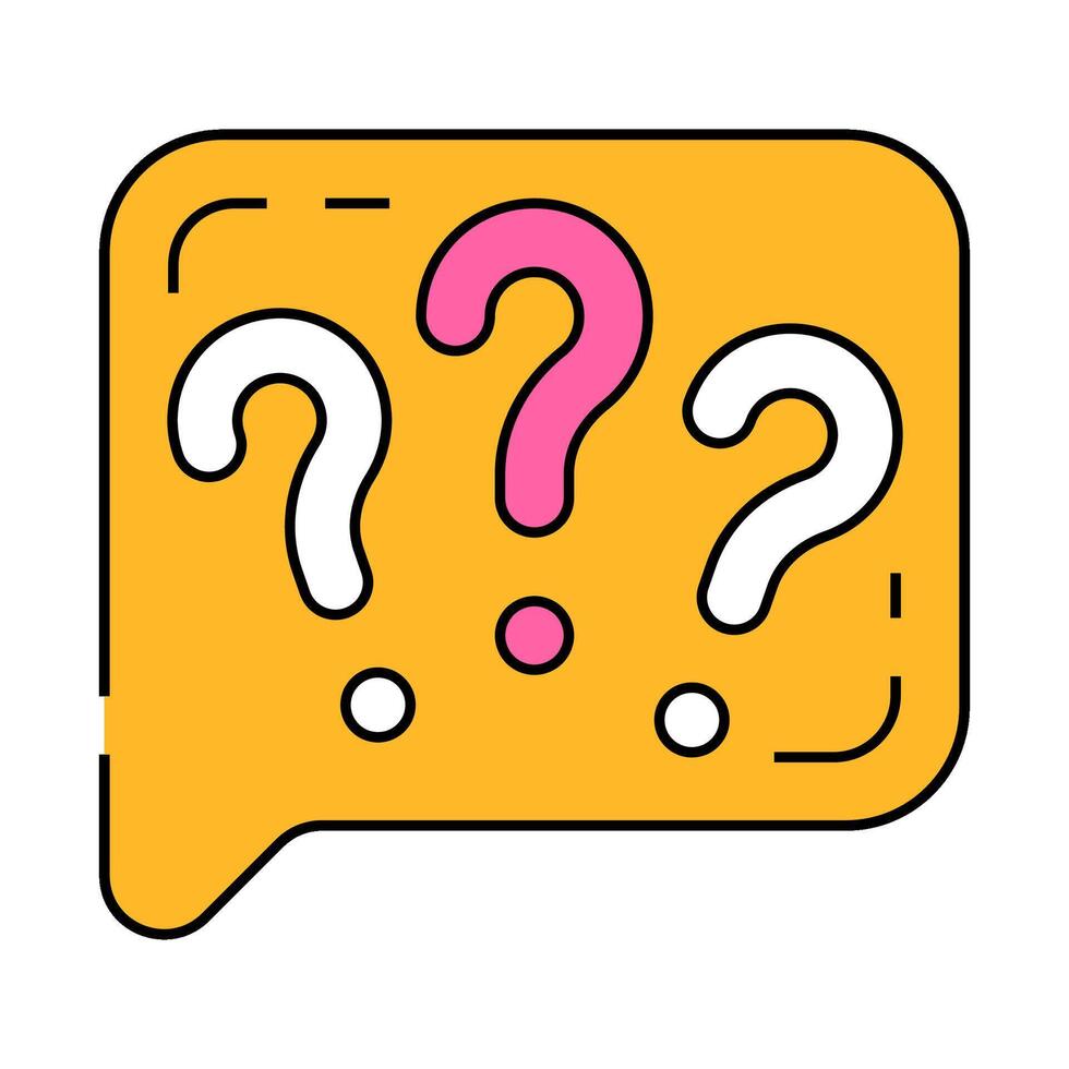 question speak icon color illustration vector