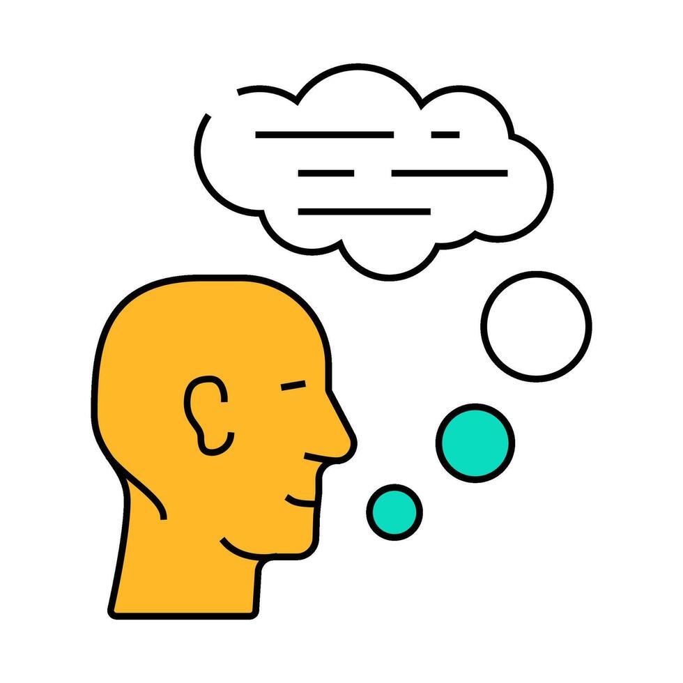 speaking human icon color illustration vector