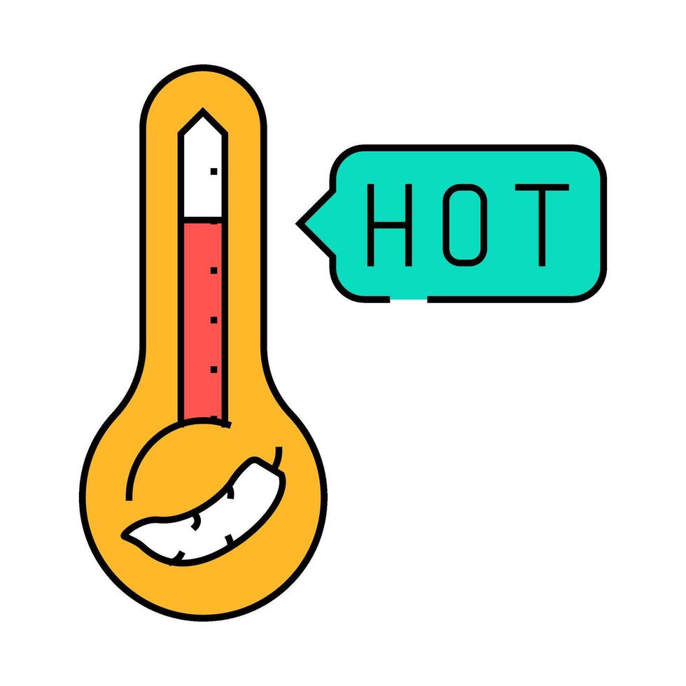 hot pepper spice scale icon color illustration vector