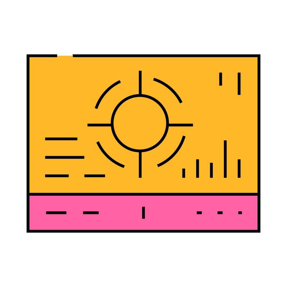 mesh with different data icon color illustration vector