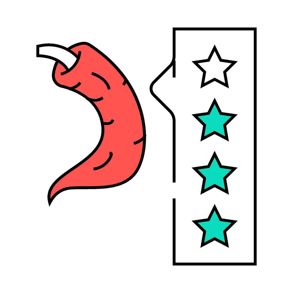 spice pepper taste star scale icon color illustration vector